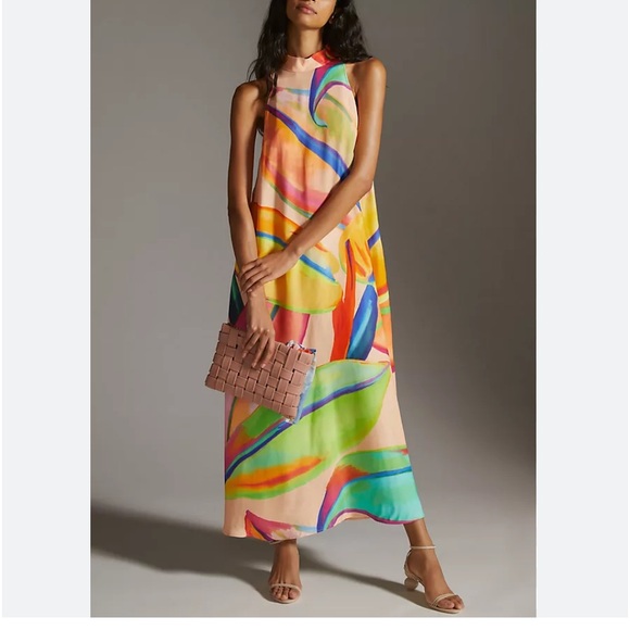NWOT Anthropologie Farm Rio
Maxi Dress Halter Dress COLOR - MULTI - Picture 4 of 6